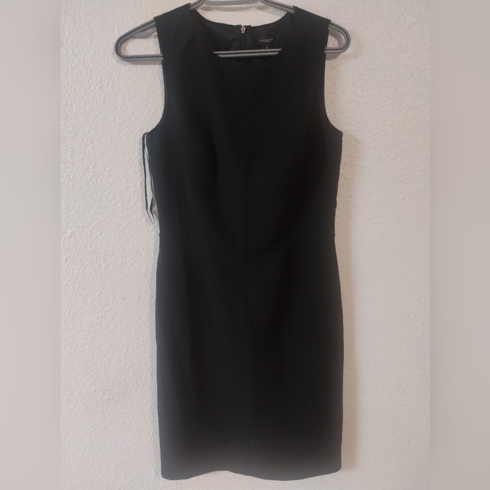 Ann Taylor Elegant Black Sleeveless Mini Dress